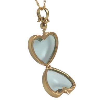 Heart Glass Locket Memorial Jewelry II